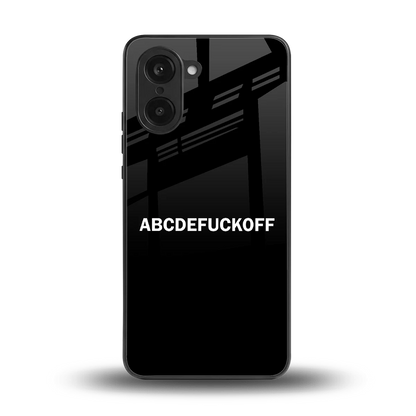 ABCDEFUCKOFF Black back phone cover | glass case for oneplus nord ce5 5g