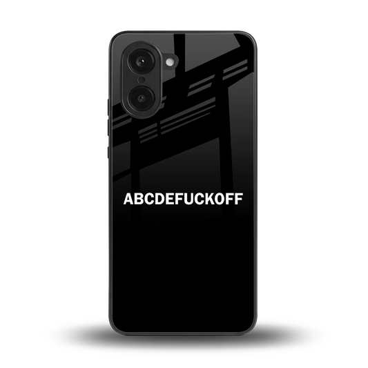 ABCDEFUCKOFF Black back phone cover | glass case for oneplus nord ce5 5g