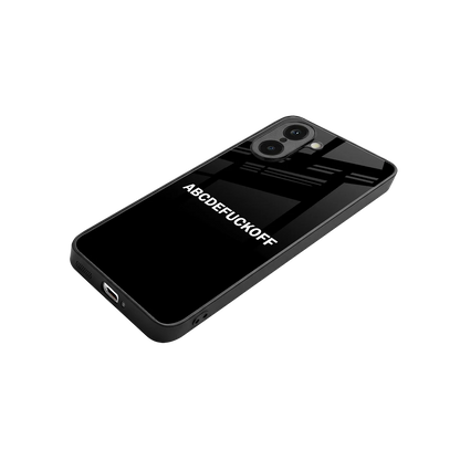 ABCDEFUCKOFF Black stylish phone case for oneplus nord ce5 5g | glossy glass and slim fit
