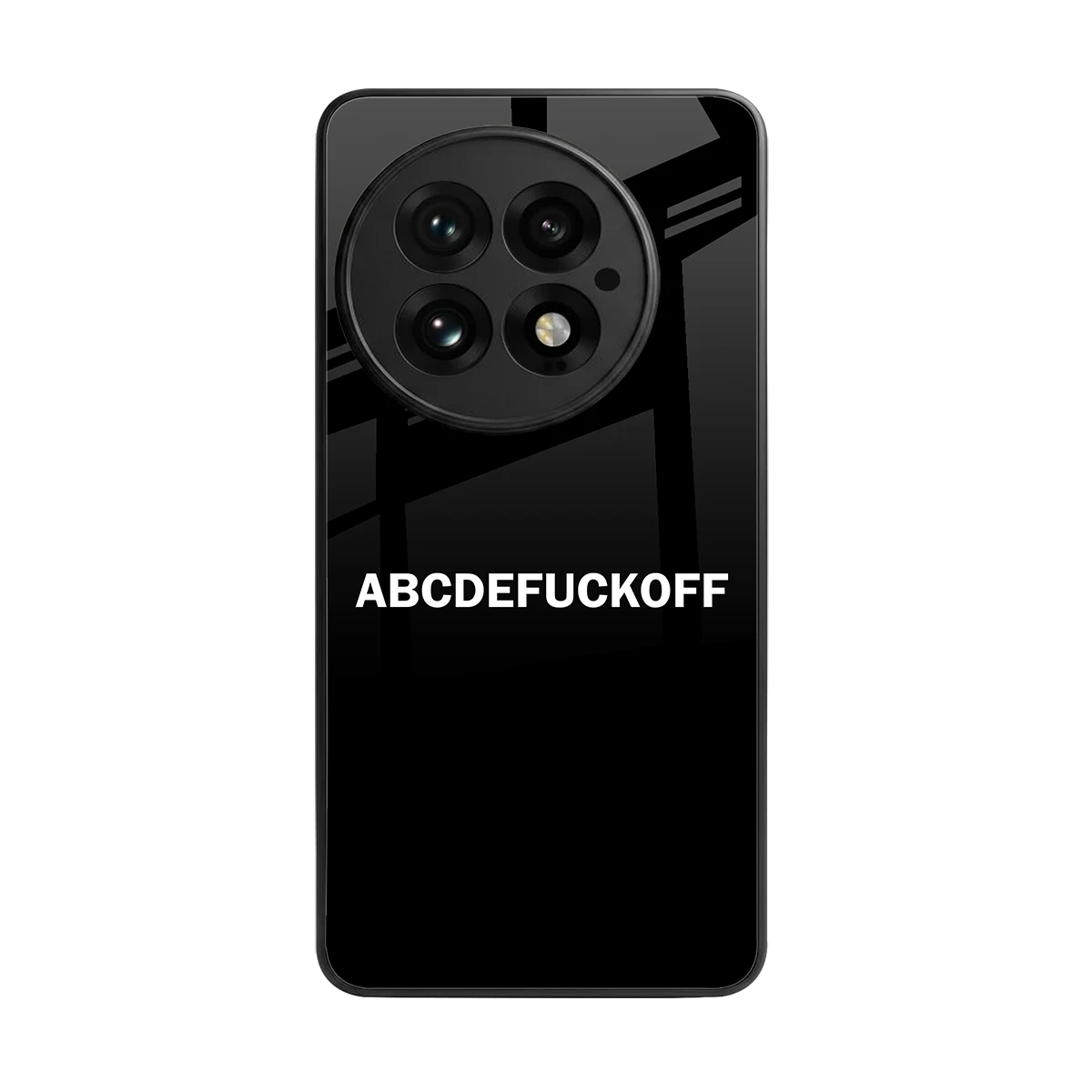 ABCDEFUCKOFF Black back phone cover | glass case for oneplus 13