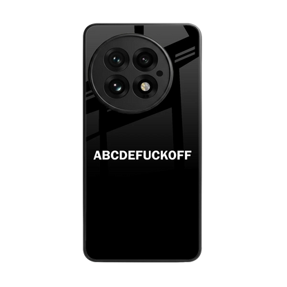 ABCDEFUCKOFF Black back phone cover | glass case for oneplus 13