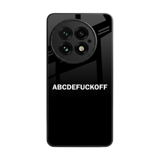 ABCDEFUCKOFF Black back phone cover | glass case for oneplus 13