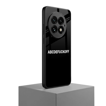 ABCDEFUCKOFF Black oneplus 13 mobile cover | shockproof glass phone case