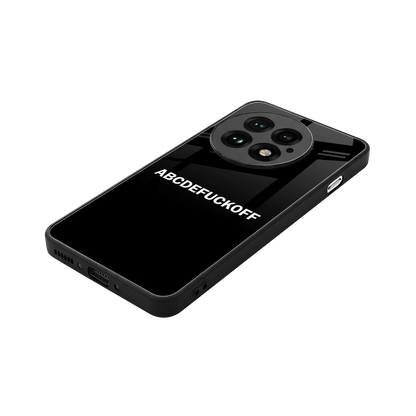 ABCDEFUCKOFF Black stylish phone case for oneplus 13 | glossy glass and slim fit