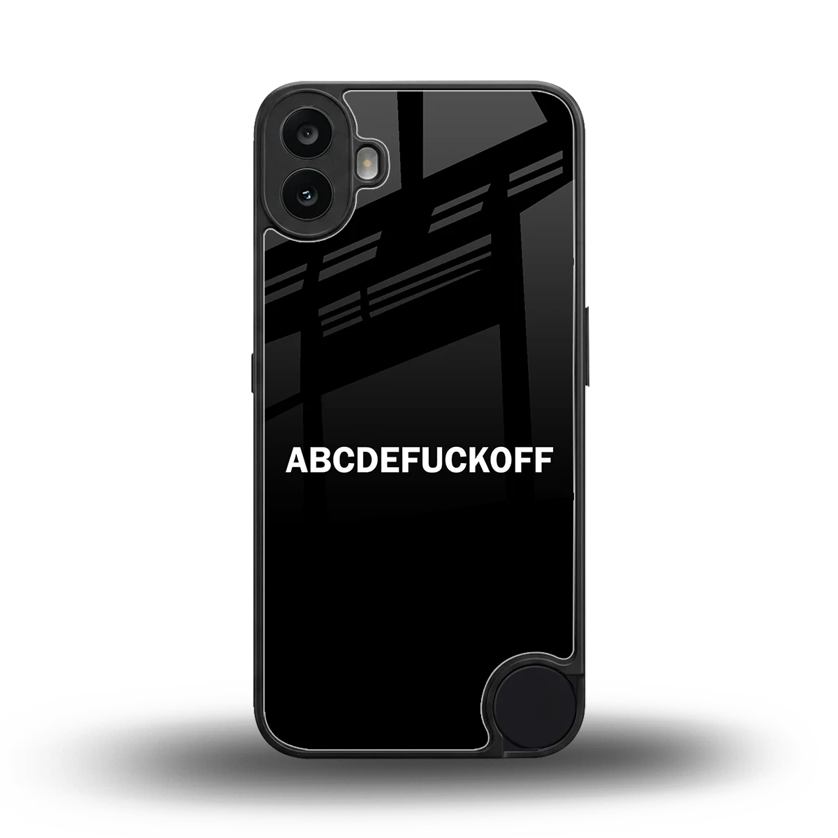 ABCDEFUCKOFF Black back phone cover | glass case for cmf nothing phone 1