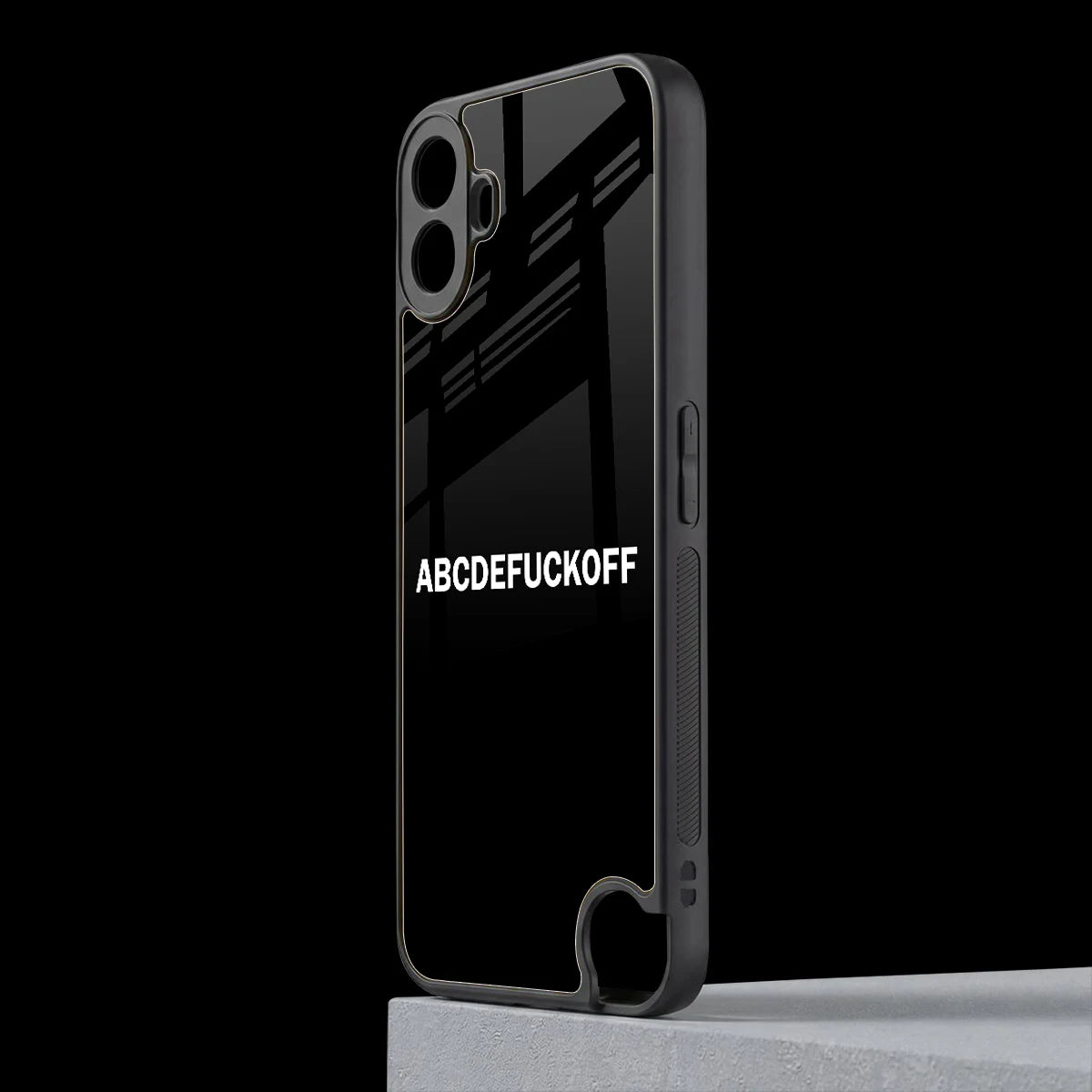 ABCDEFUCKOFF Black cmf nothing phone 1 mobile cover | shockproof glass phone case