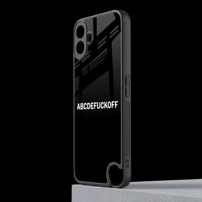 ABCDEFUCKOFF Black cmf nothing phone 1 mobile cover | shockproof glass phone case