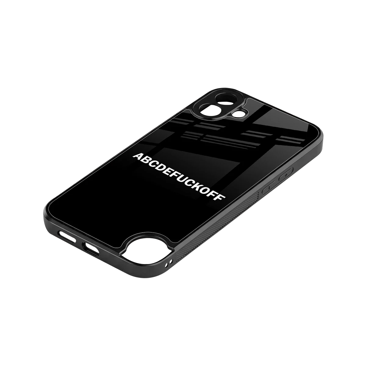 ABCDEFUCKOFF Black stylish phone case for cmf nothing phone 1 | glossy glass and slim fit