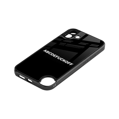 ABCDEFUCKOFF Black stylish phone case for cmf nothing phone 1 | glossy glass and slim fit