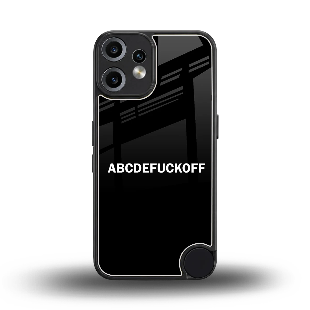 ABCDEFUCKOFF Black back phone cover | glass case for cmf nothing phone 2 pro