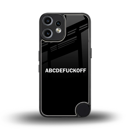 ABCDEFUCKOFF Black back phone cover | glass case for cmf nothing phone 2 pro