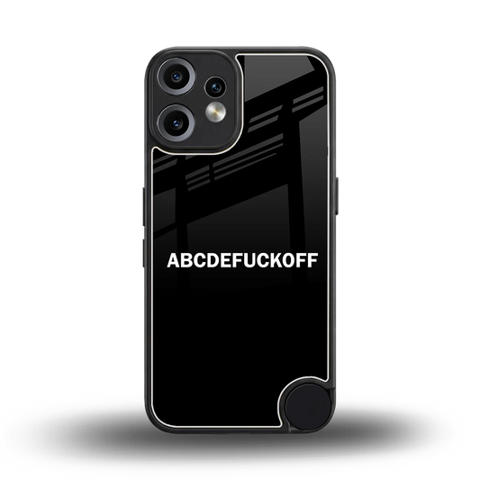 ABCDEFUCKOFF Black back phone cover | glass case for cmf nothing phone 2 pro