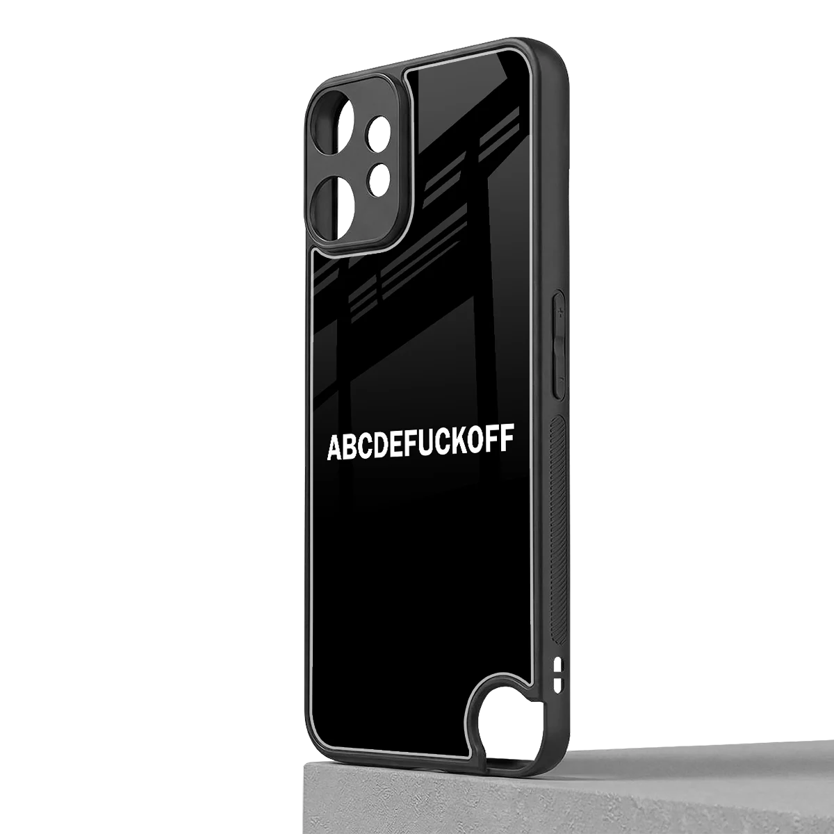ABCDEFUCKOFF Black cmf nothing phone 2 pro mobile cover | shockproof glass phone case