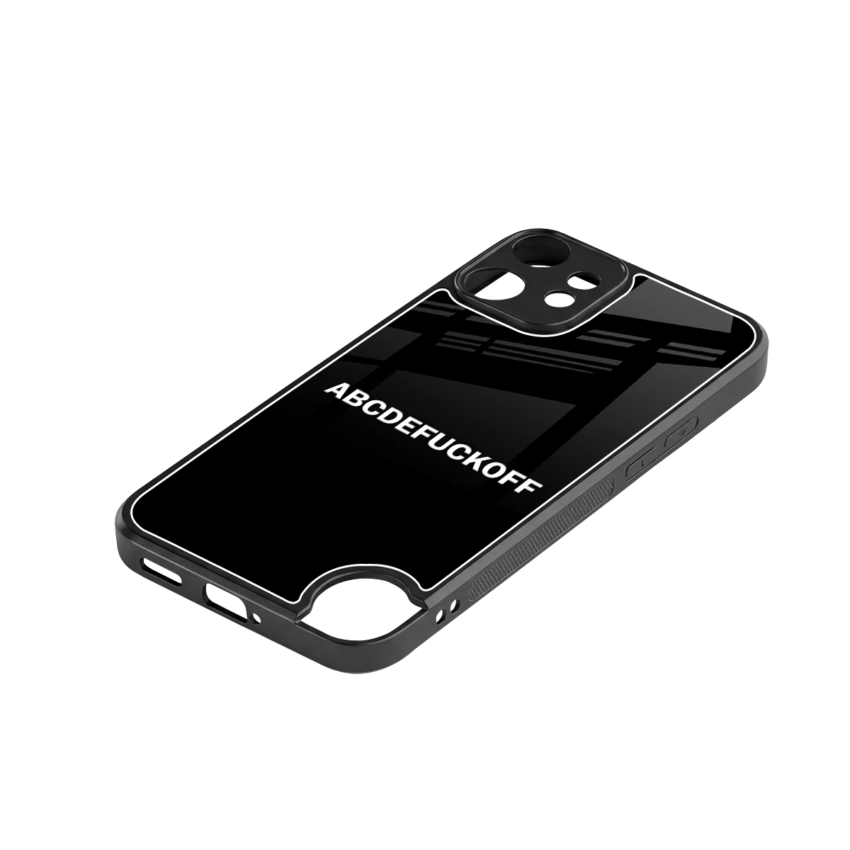 ABCDEFUCKOFF Black stylish phone case for cmf nothing phone 2 pro | glossy glass and slim fit