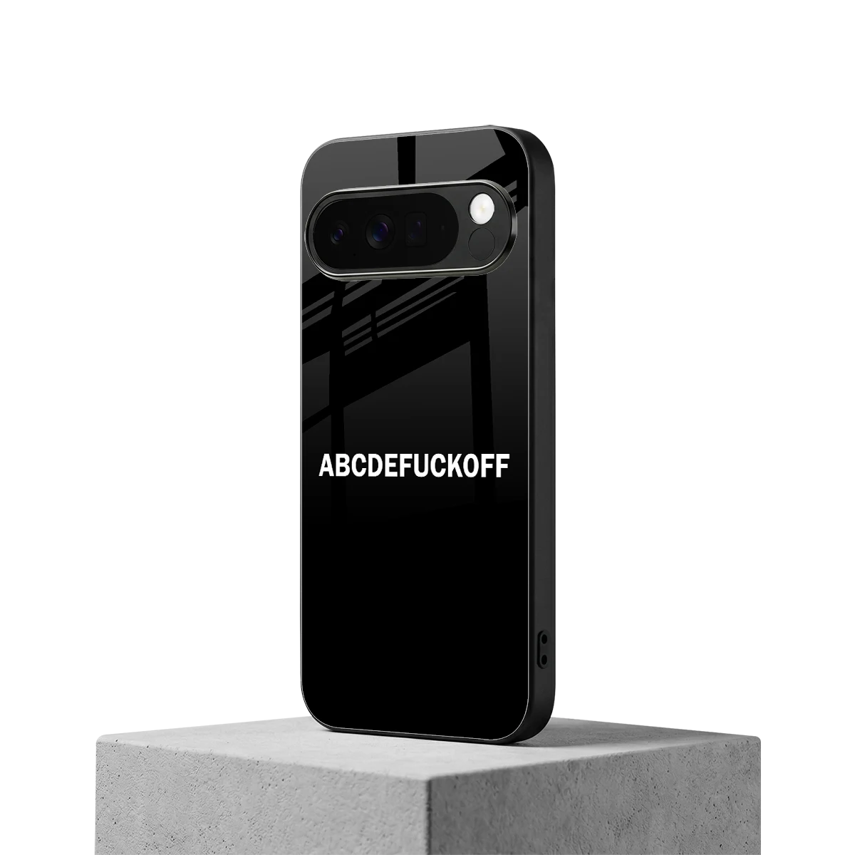 ABCDEFUCKOFF Black google pixel 10 pro xl mobile cover | shockproof glass phone case