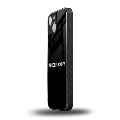 ABCDEFUCKOFF Black iphone 13 mini mobile cover | shockproof glass phone case