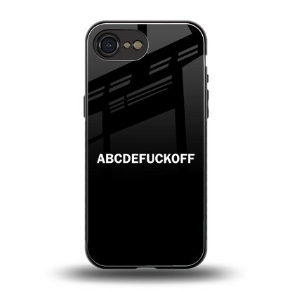 ABCDEFUCKOFF Black back phone cover | glass case for iphone 16e
