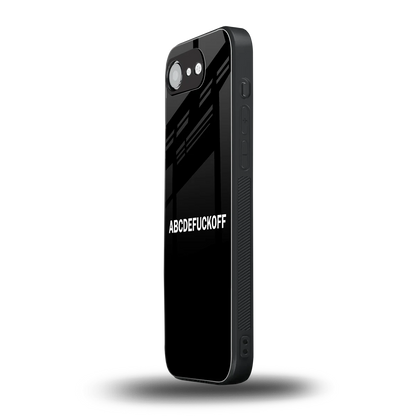 ABCDEFUCKOFF Black iphone 17e mobile cover | shockproof glass phone case