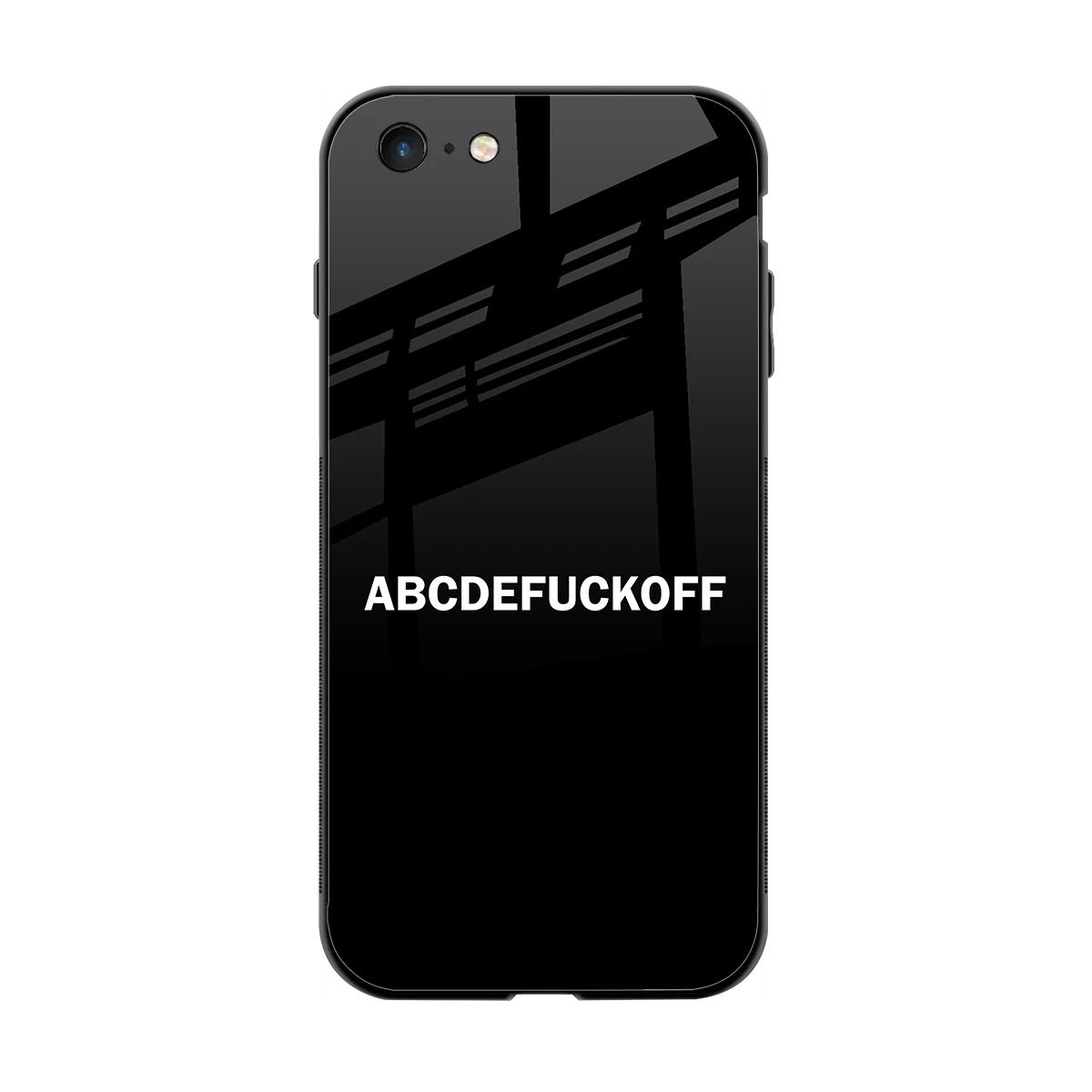 ABCDEFUCKOFF Black back phone cover | glass case for iphone 6