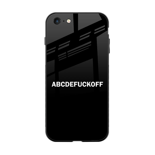 ABCDEFUCKOFF Black back phone cover | glass case for iphone 6