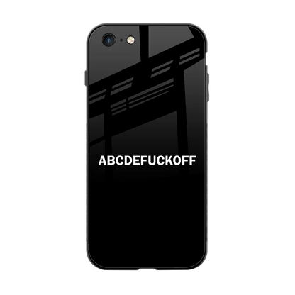 ABCDEFUCKOFF Black back phone cover | glass case for iphone 6s plus