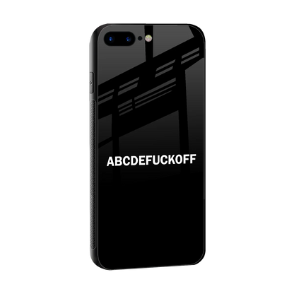 ABCDEFUCKOFF Black sleek iphone 7 plus cover with tempered glass back and TPU edges