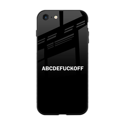 ABCDEFUCKOFF Black back phone cover | glass case for iphone 7