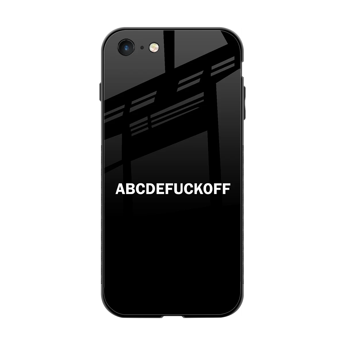 ABCDEFUCKOFF Black back phone cover | glass case for iphone 8