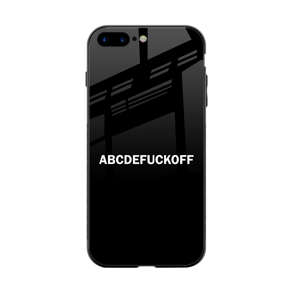 ABCDEFUCKOFF Black back phone cover | glass case for iphone 7 plus