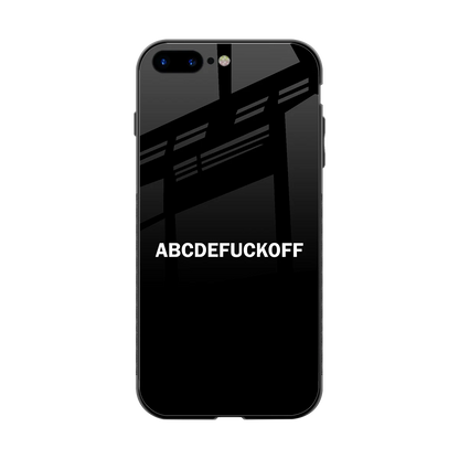 ABCDEFUCKOFF Black back phone cover | glass case for iphone 7 plus