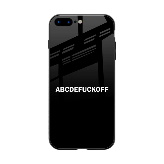 ABCDEFUCKOFF Black back phone cover | glass case for iphone 7 plus
