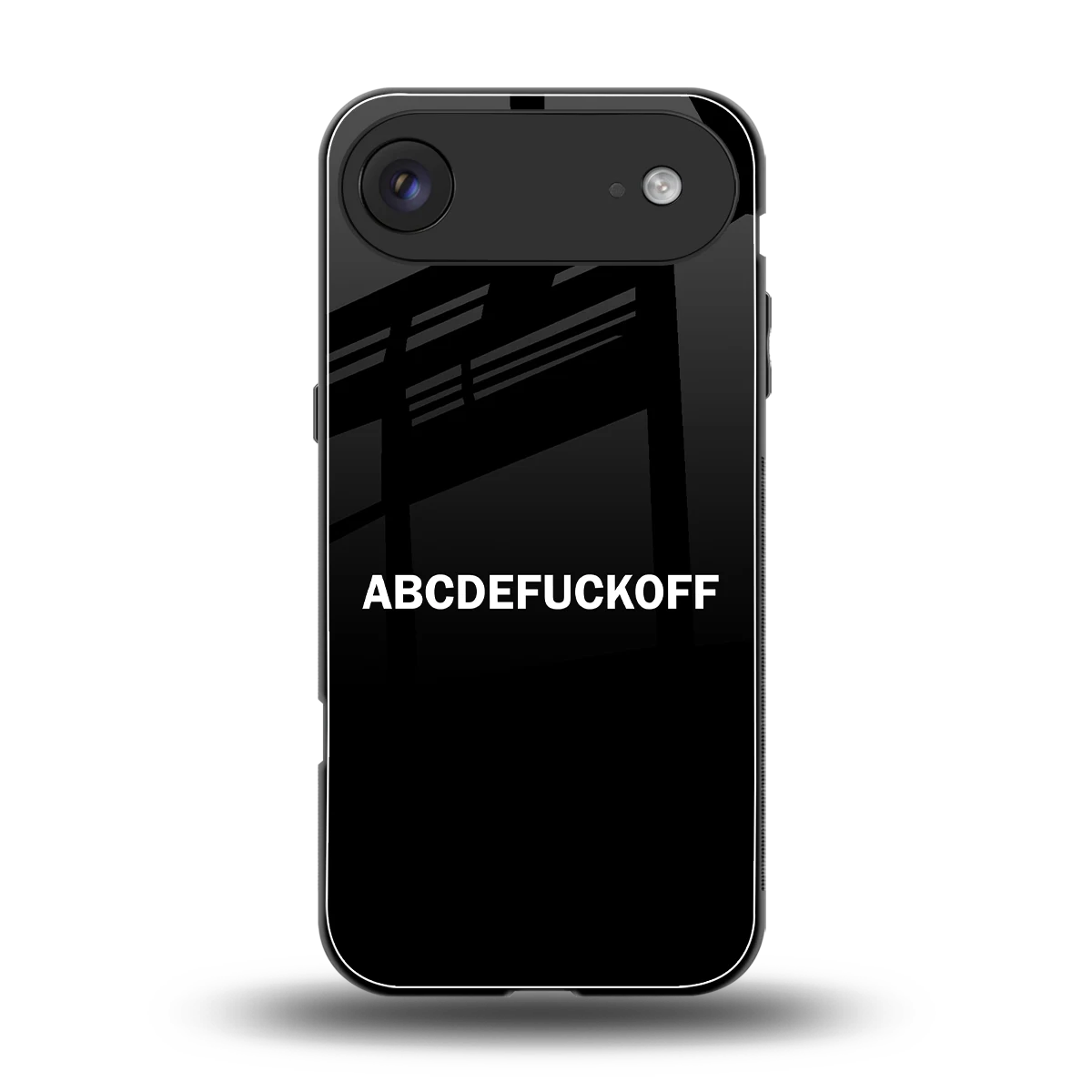 ABCDEFUCKOFF Black back phone cover | glass case for iphone air