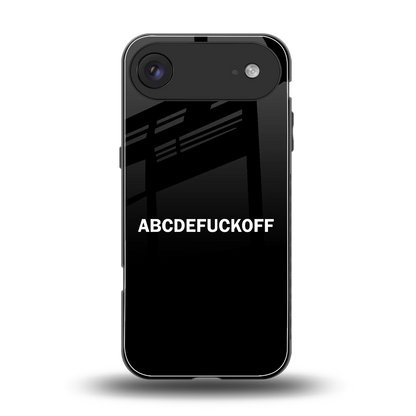 ABCDEFUCKOFF Black back phone cover | glass case for iphone air