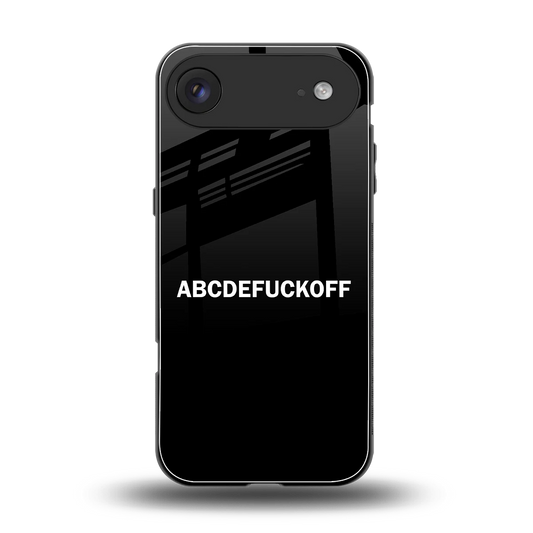 ABCDEFUCKOFF Black back phone cover | glass case for iphone air