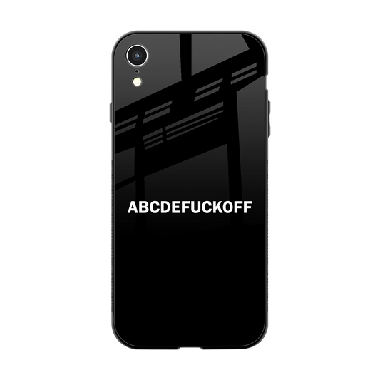 ABCDEFUCKOFF Black back phone cover | glass case for iphone xr