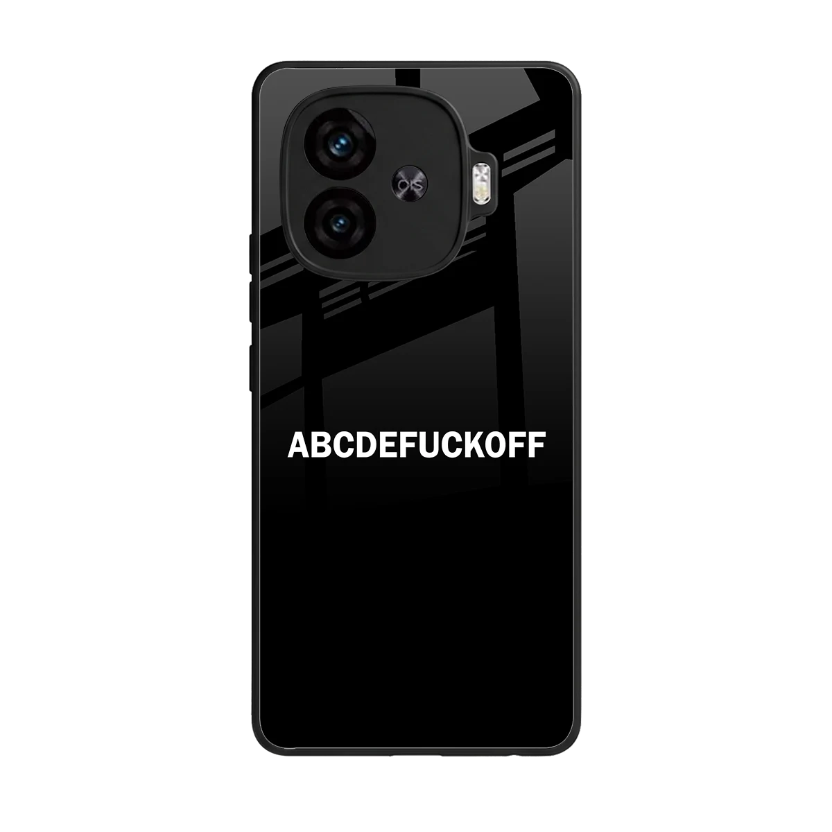 ABCDEFUCKOFF Black back phone cover | glass case for iqoo neo 10r 5g