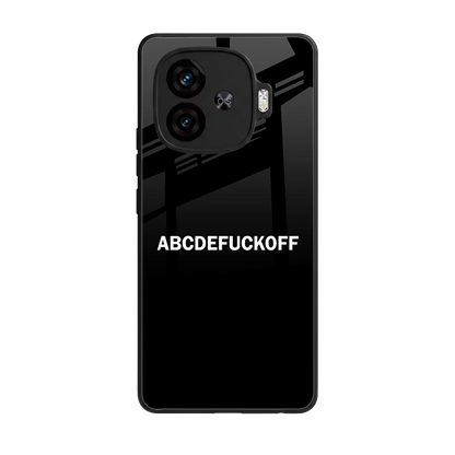 ABCDEFUCKOFF Black back phone cover | glass case for iqoo neo 10r 5g