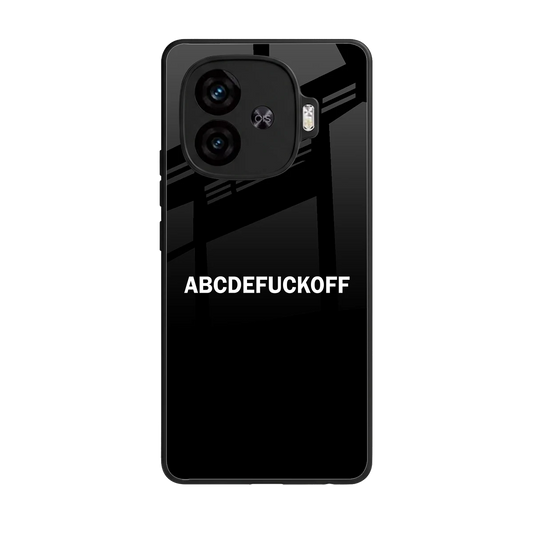 ABCDEFUCKOFF Black back phone cover | glass case for iqoo neo 10r 5g