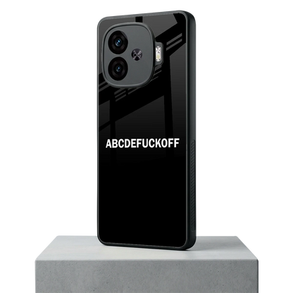 ABCDEFUCKOFF Black iqoo neo 10r 5g mobile cover | shockproof glass phone case