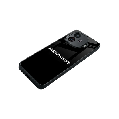 ABCDEFUCKOFF Black stylish phone case for iqoo neo 10r 5g | glossy glass and slim fit