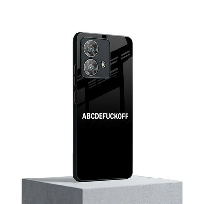 ABCDEFUCKOFF Black motorola edge 40 neo 5g mobile cover | shockproof glass phone case