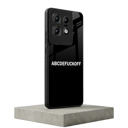 ABCDEFUCKOFF Black motorola edge 50 pro mobile cover | shockproof glass phone case