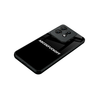 ABCDEFUCKOFF Black stylish phone case for motorola edge 50 pro | glossy glass and slim fit