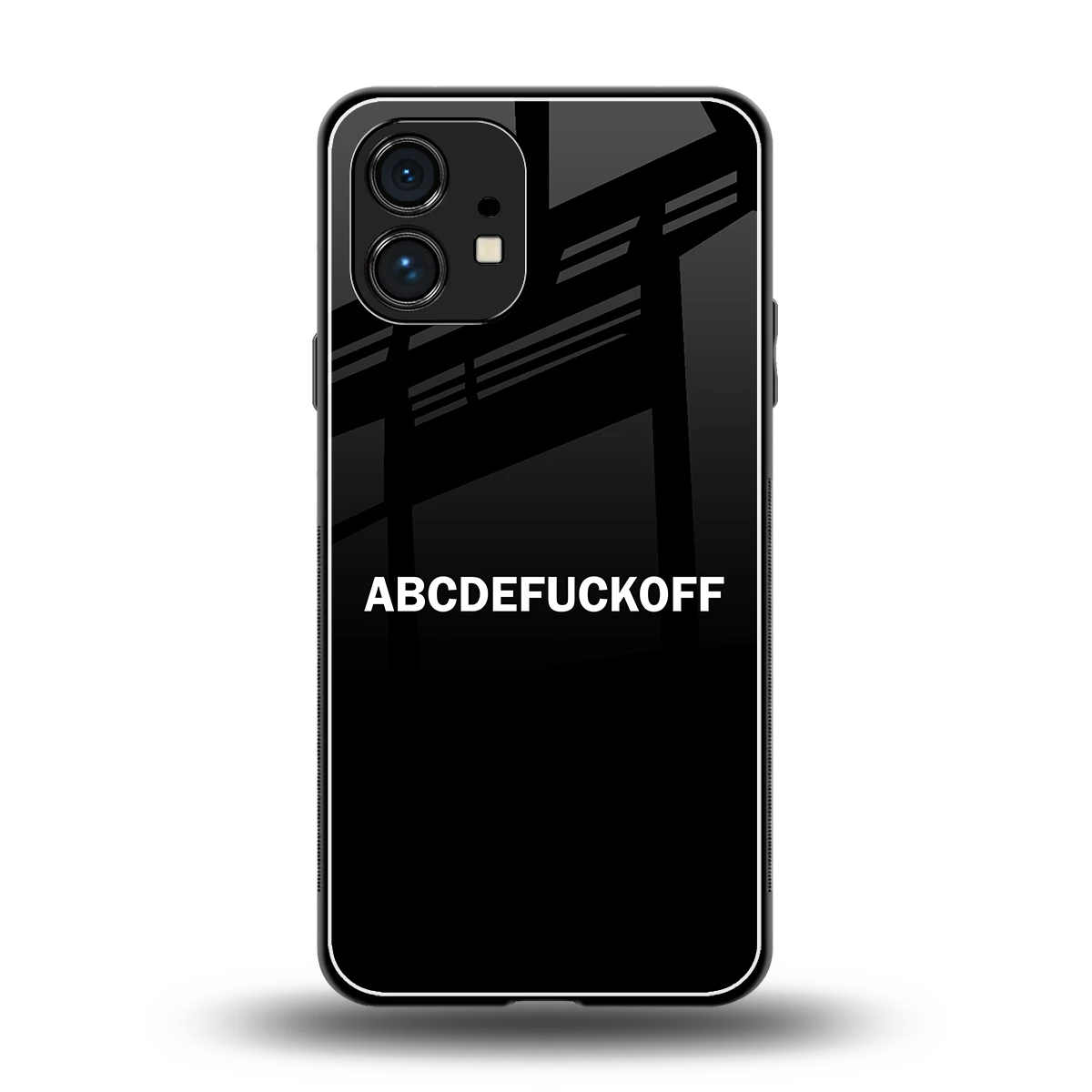 ABCDEFUCKOFF Black back phone cover | glass case for nothing phone 1