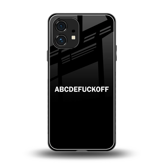 ABCDEFUCKOFF Black back phone cover | glass case for nothing phone 1