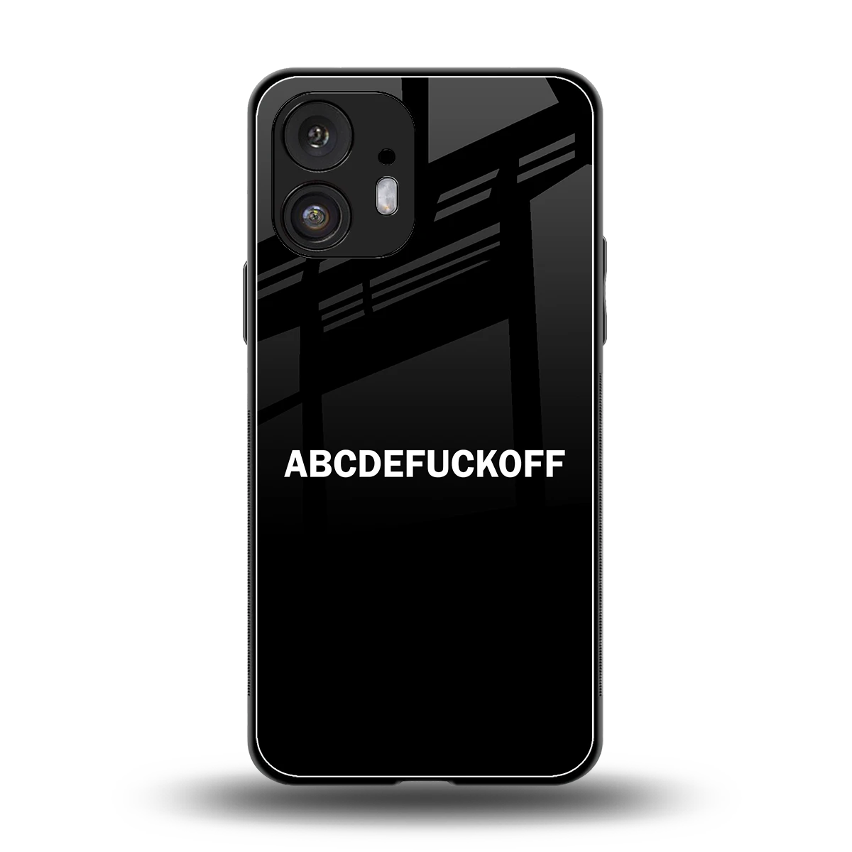 ABCDEFUCKOFF Black back phone cover | glass case for nothing phone 2