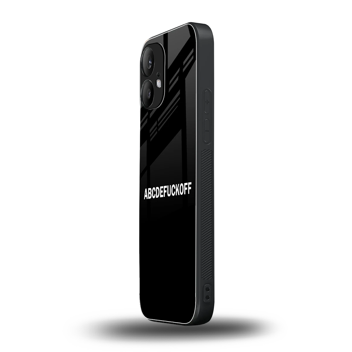 ABCDEFUCKOFF Black nothing phone 2 mobile cover | shockproof glass phone case