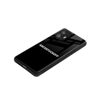 ABCDEFUCKOFF Black stylish phone case for nothing phone 2 | glossy glass and slim fit
