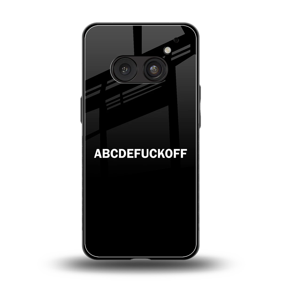 ABCDEFUCKOFF Black back phone cover | glass case for nothing phone 2a