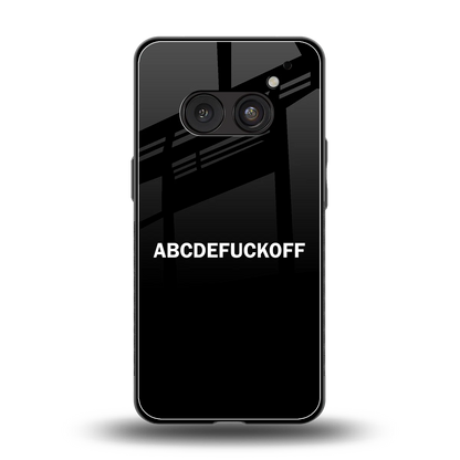 ABCDEFUCKOFF Black back phone cover | glass case for nothing phone 2a